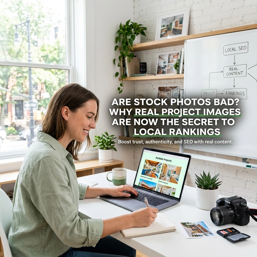 Are Stock Photos Bad? Why Real Project Images Are Now the Secret to Local Rankings