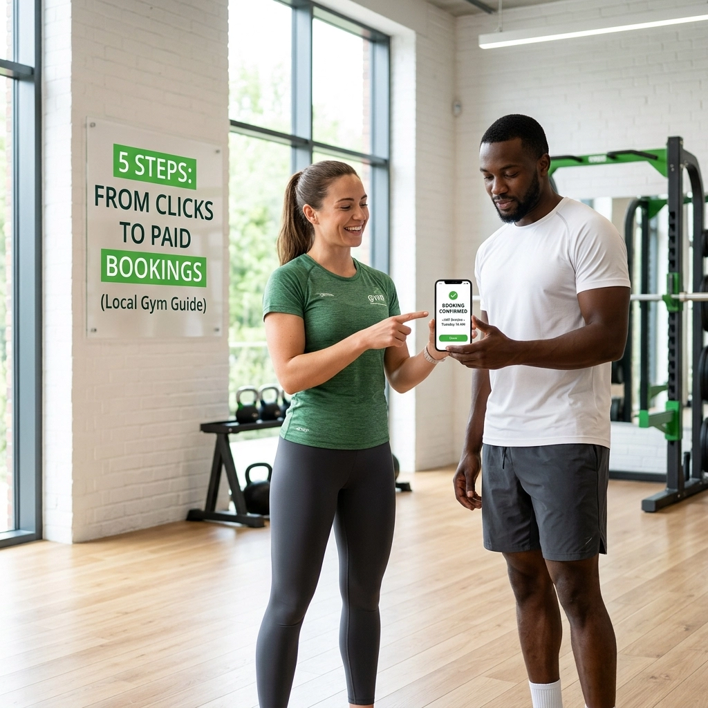 5 Steps How to Turn Website Clicks into Paid Bookings (Easy Guide for Local Gyms and Pros)