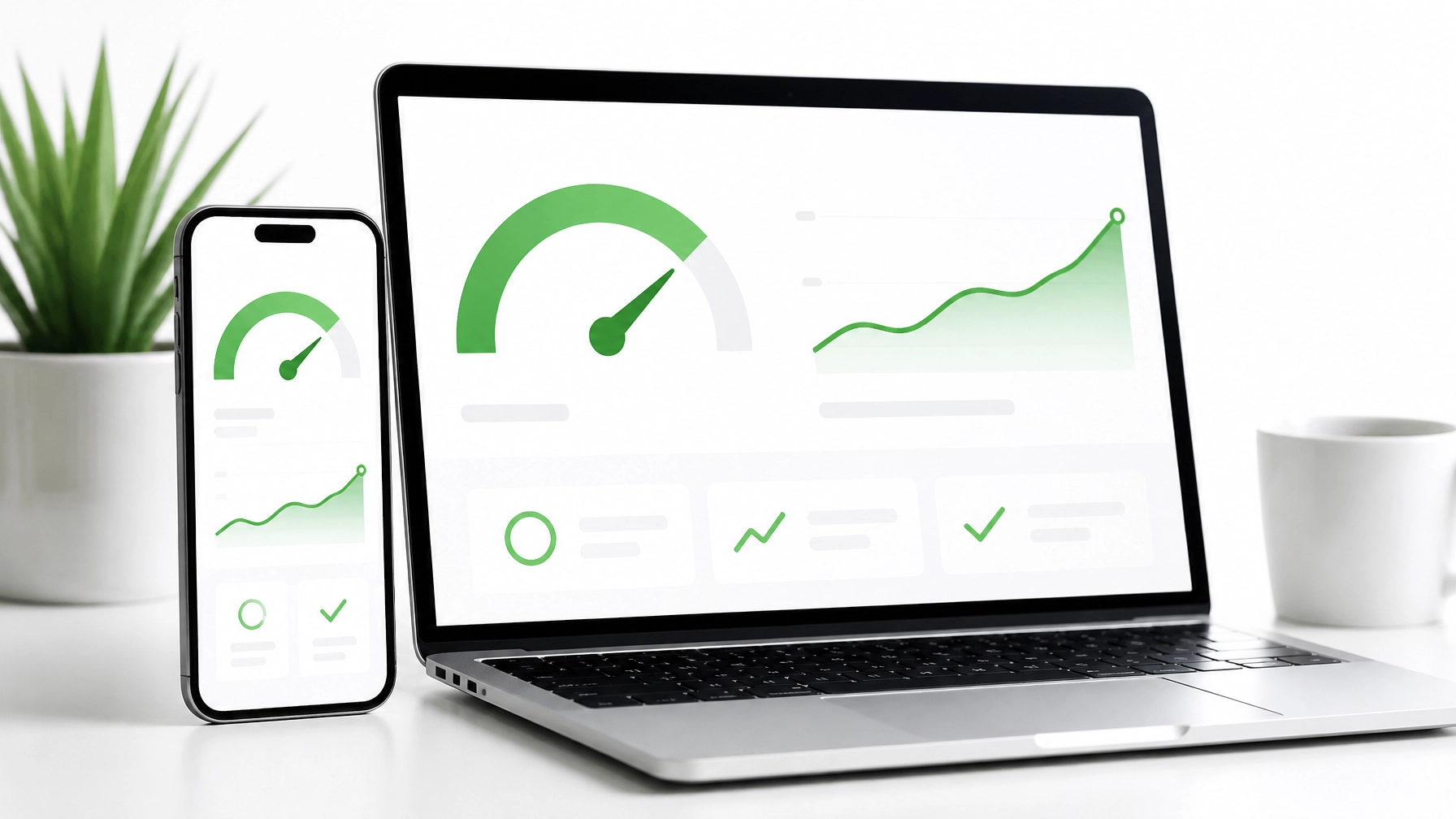 Mobile website performance testing with green analytics indicators