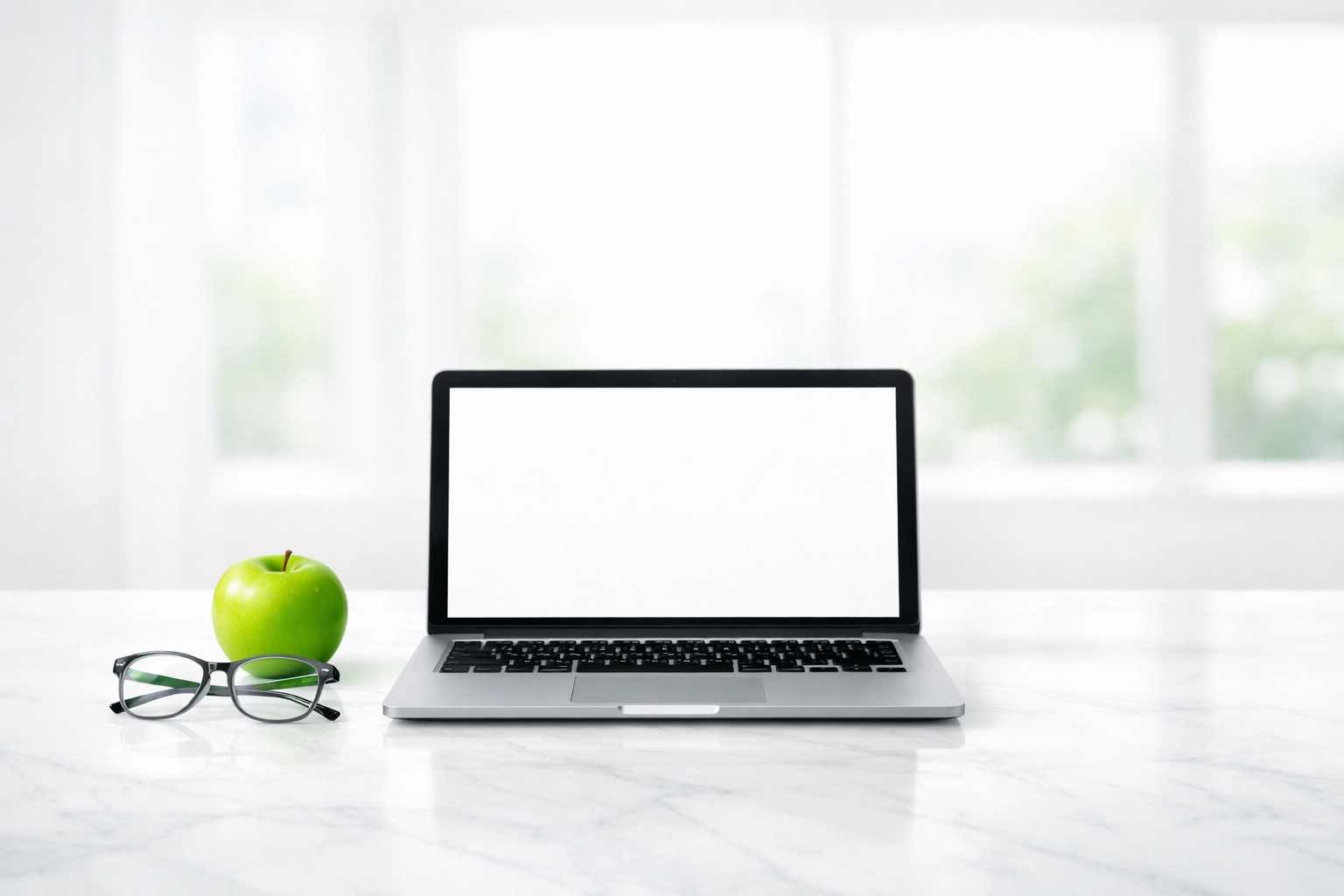 A clean workspace with a laptop, representing professional web development and digital services.