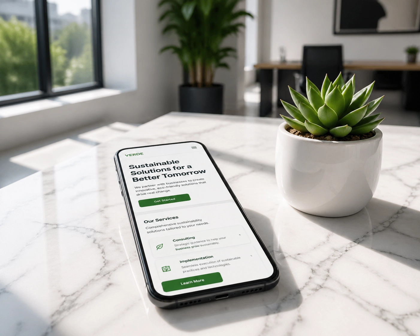 Mobile-friendly professional website for local businesses showing clear call-to-action buttons for bookings.