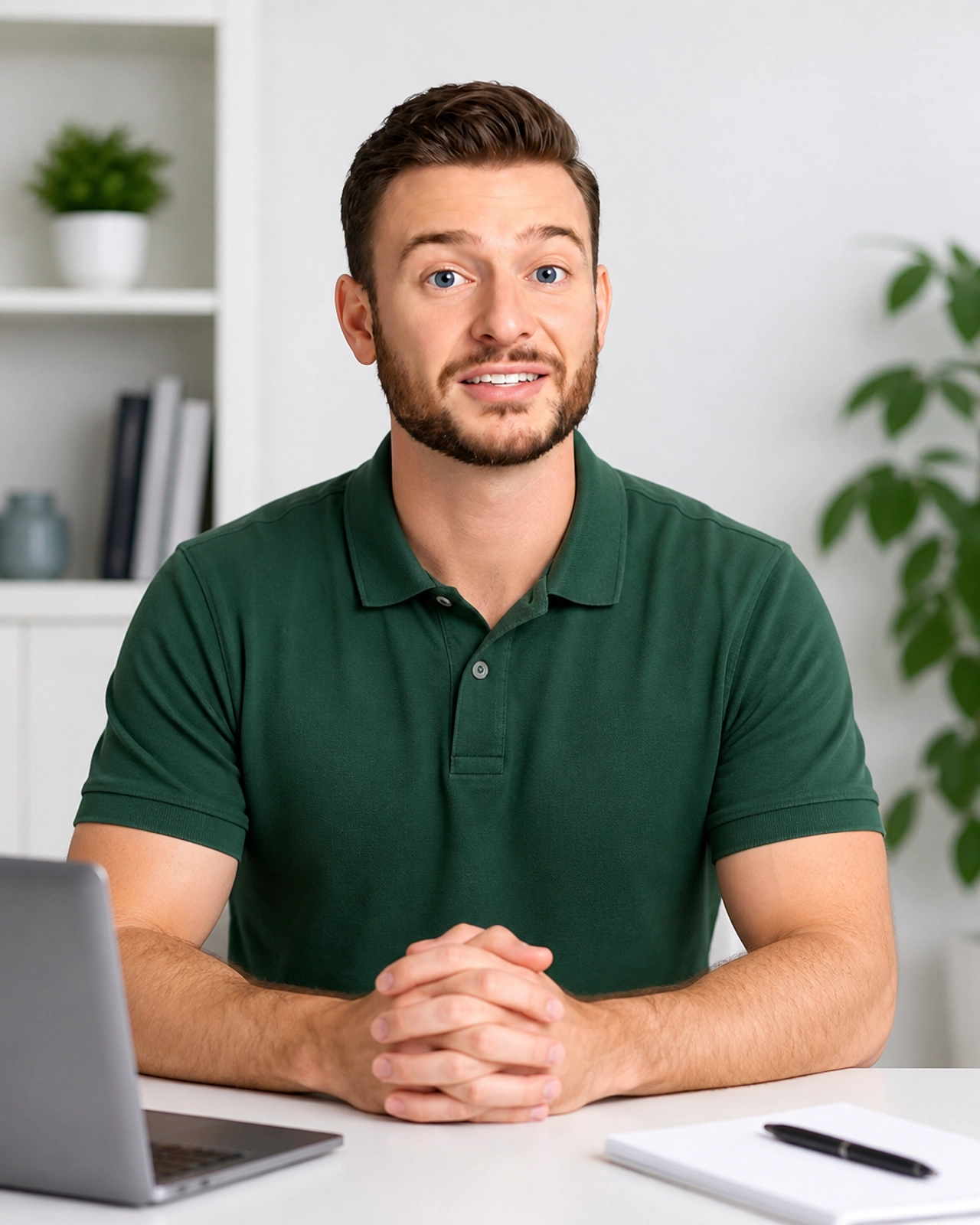 A friendly professional man representing personal service