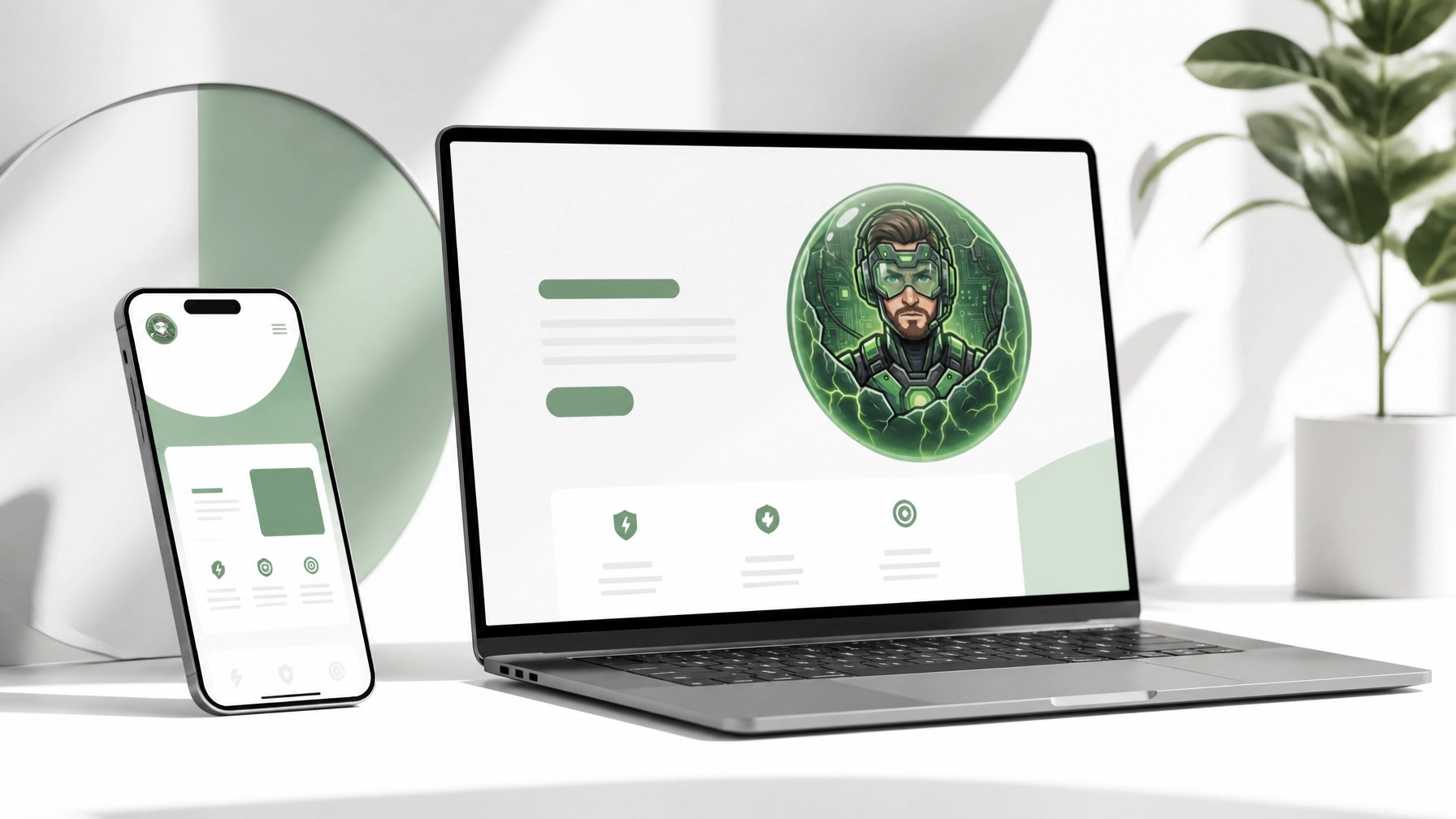 Modern Minimalist Website Display
